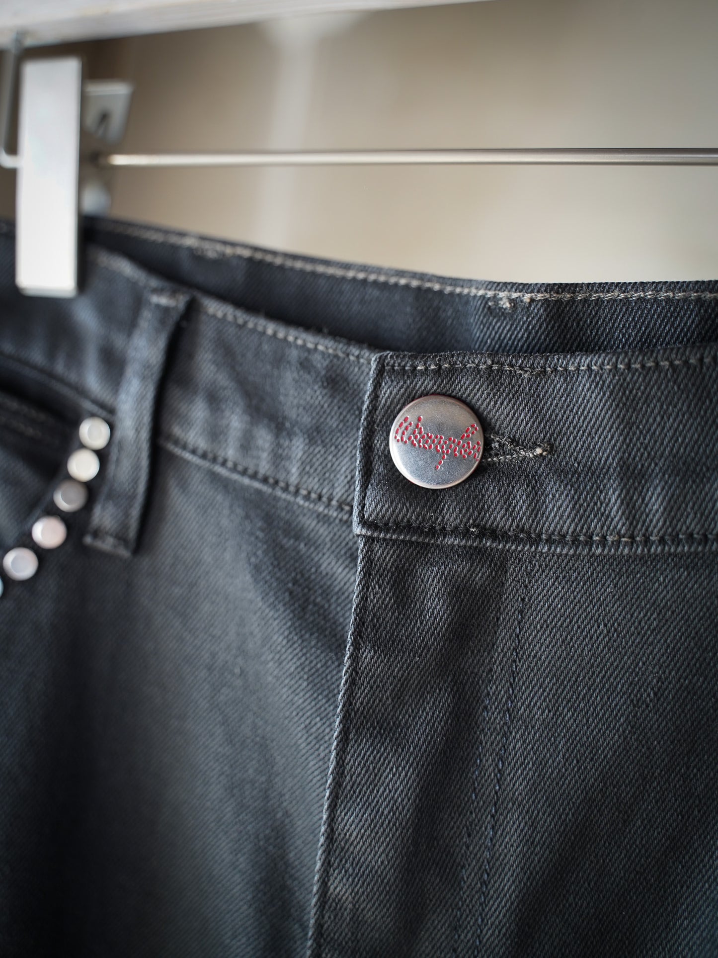 "Euro Wrangler" Rubber Denim Flare Denim Pants