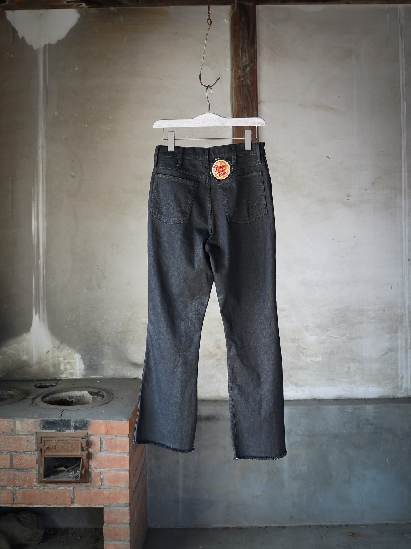 "Euro Wrangler" Rubber Denim Flare Denim Pants