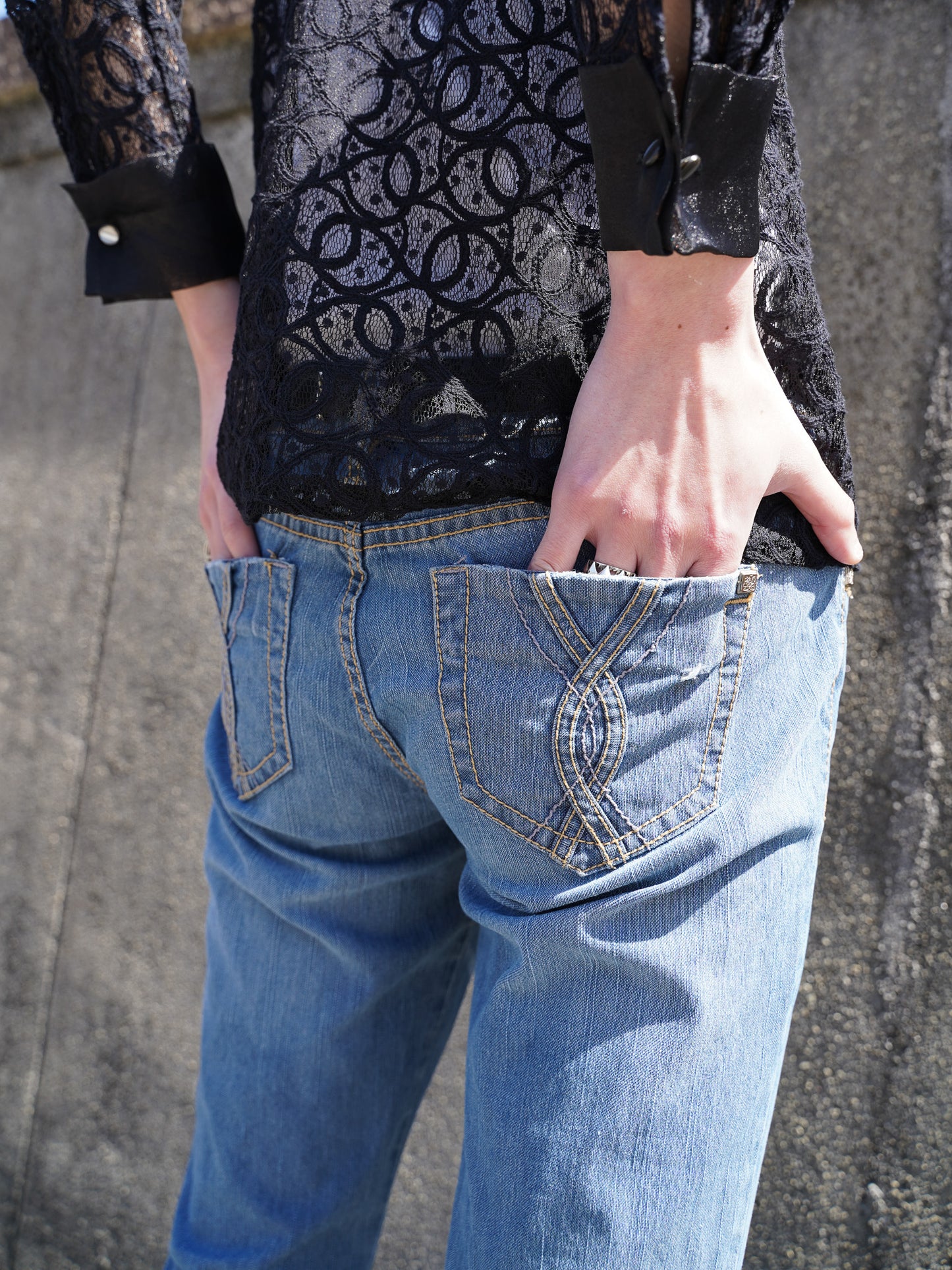 Y2K Flare Denim Pants