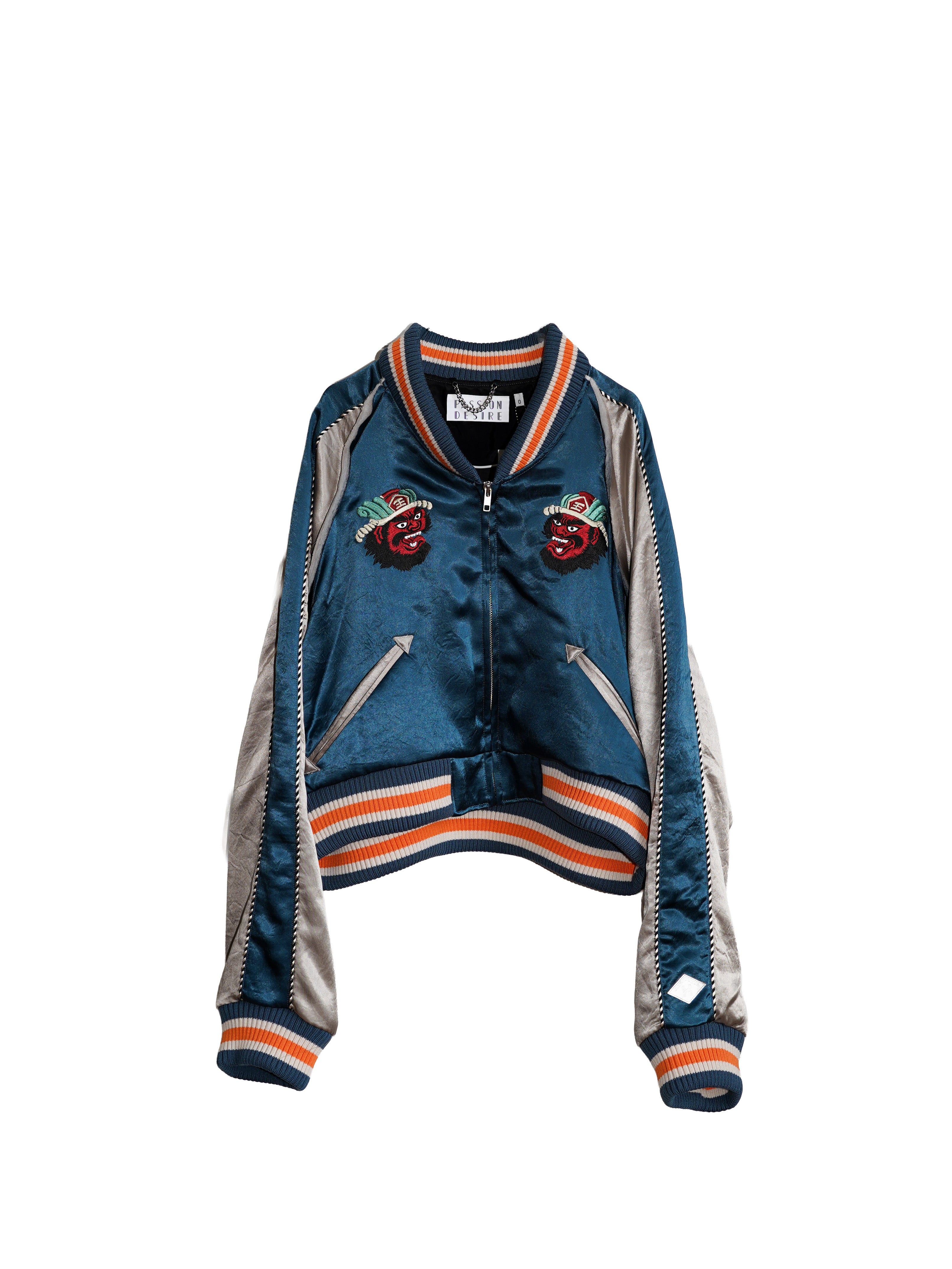 el conductorH CROPPED YAMA KING EMBROIDERED SOURVENIR JKT