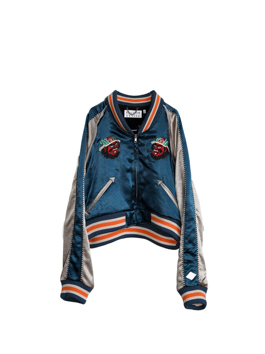 el conductorH CROPPED "YAMA KING" EMBROIDERED SOURVENIR JKT