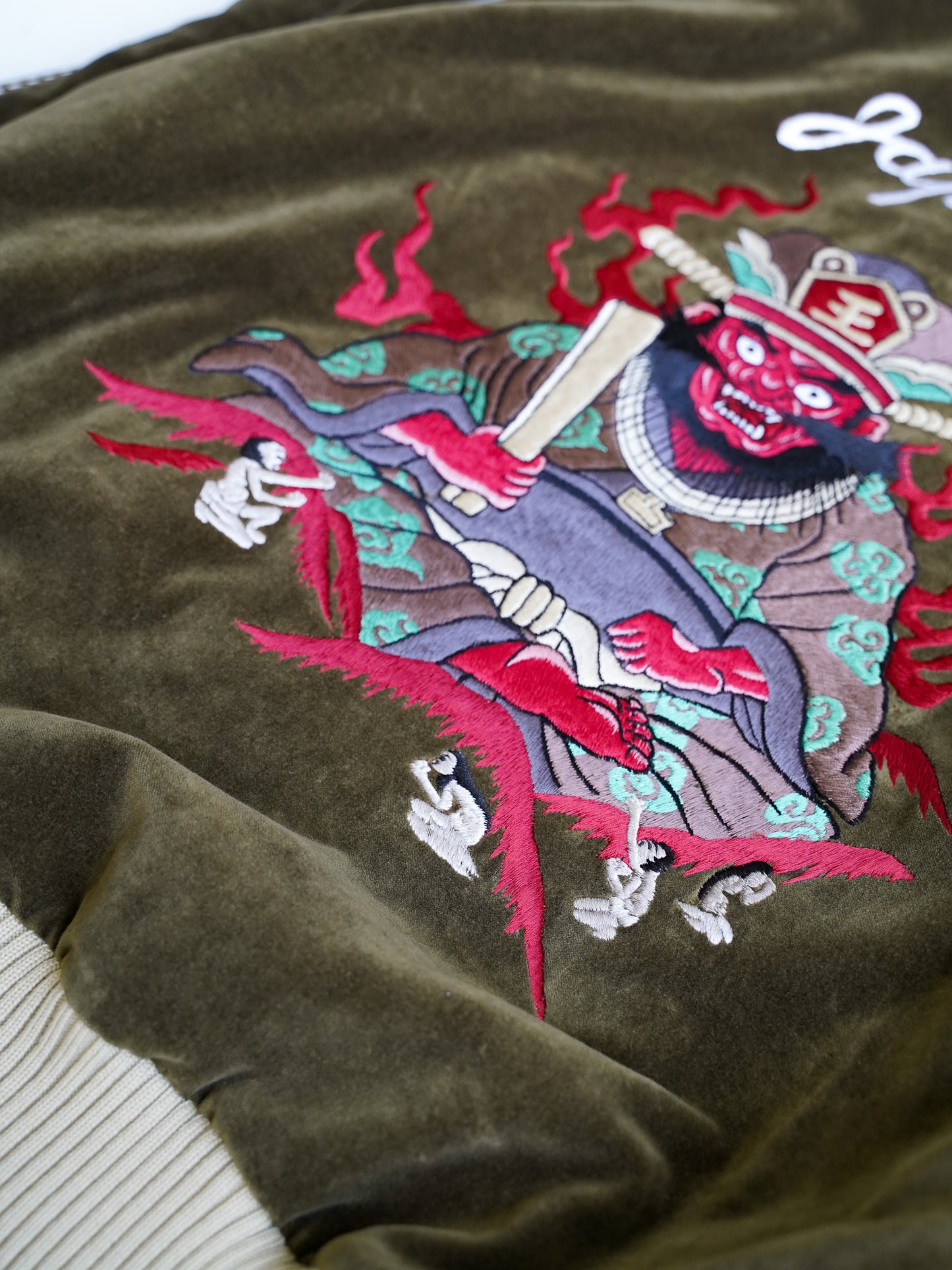 [残り1点] el conductorH VELVETEEN "YAMA KING" EMBROIDERED SOURVENIR JKT