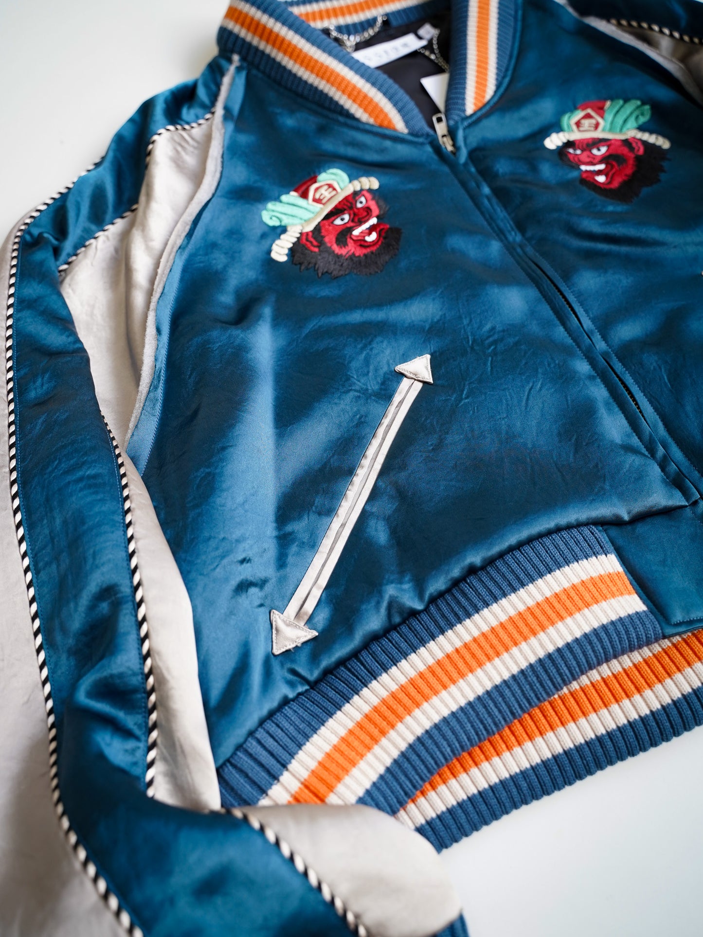 [残り1点] el conductorH CROPPED "YAMA KING" EMBROIDERED SOURVENIR JKT