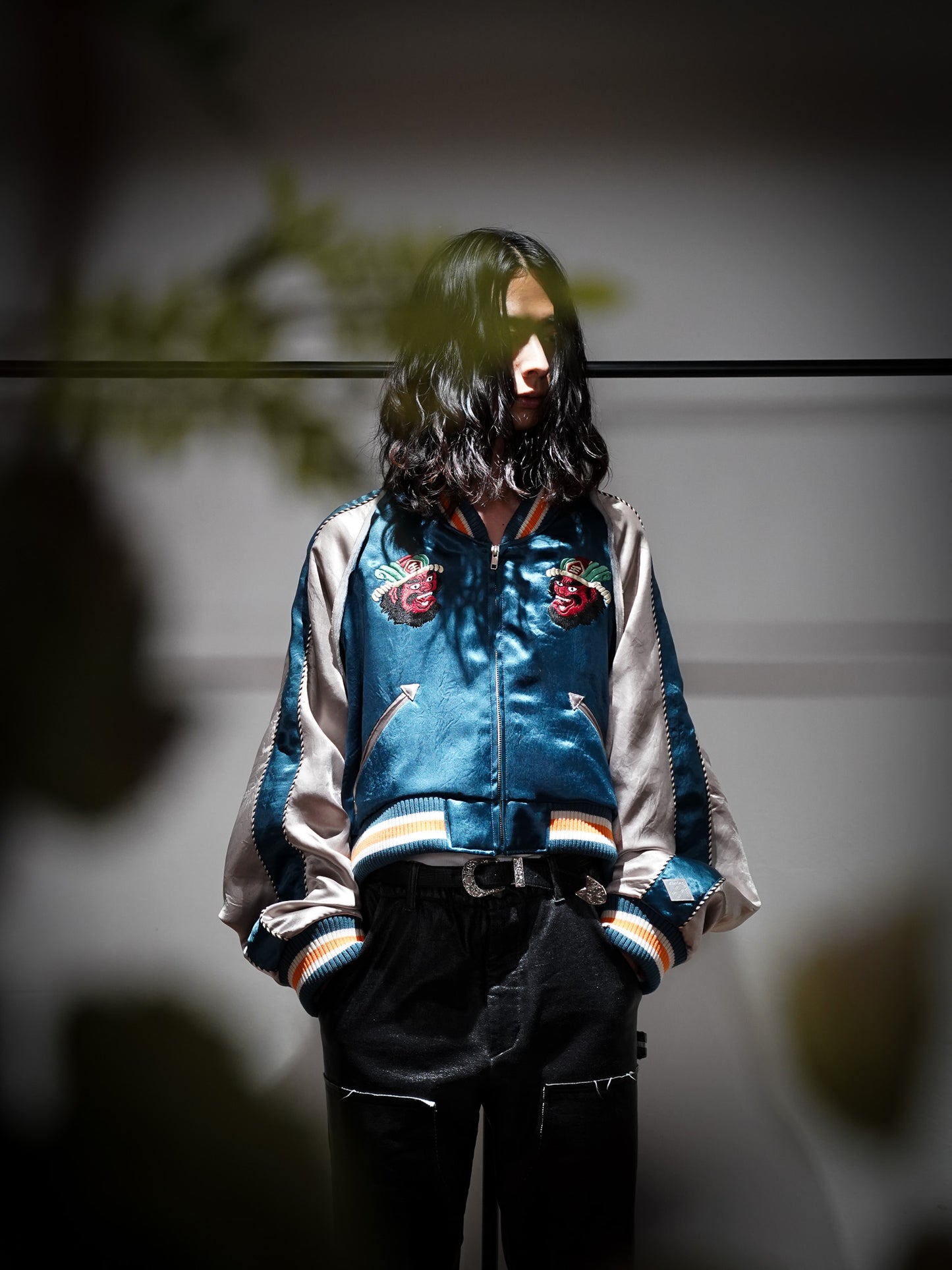 [残り1点] el conductorH CROPPED "YAMA KING" EMBROIDERED SOURVENIR JKT