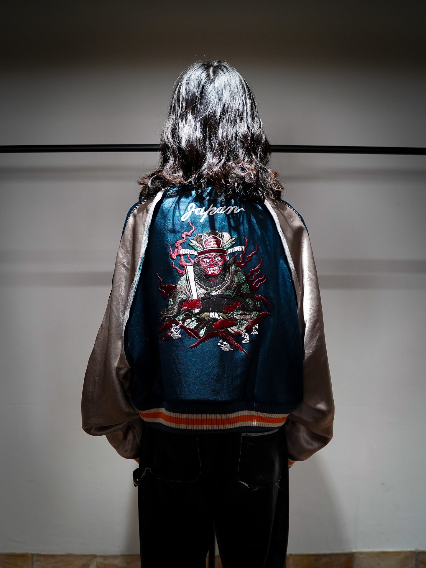 [残り1点] el conductorH CROPPED "YAMA KING" EMBROIDERED SOURVENIR JKT