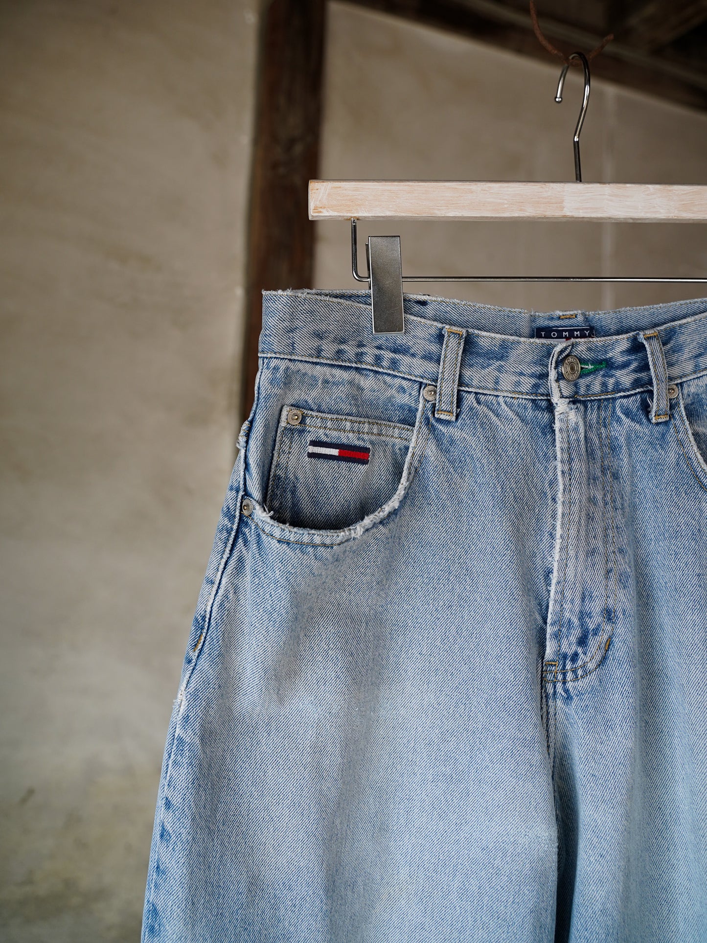 1990s Vintage "TOMMY" Wide Denim Pants