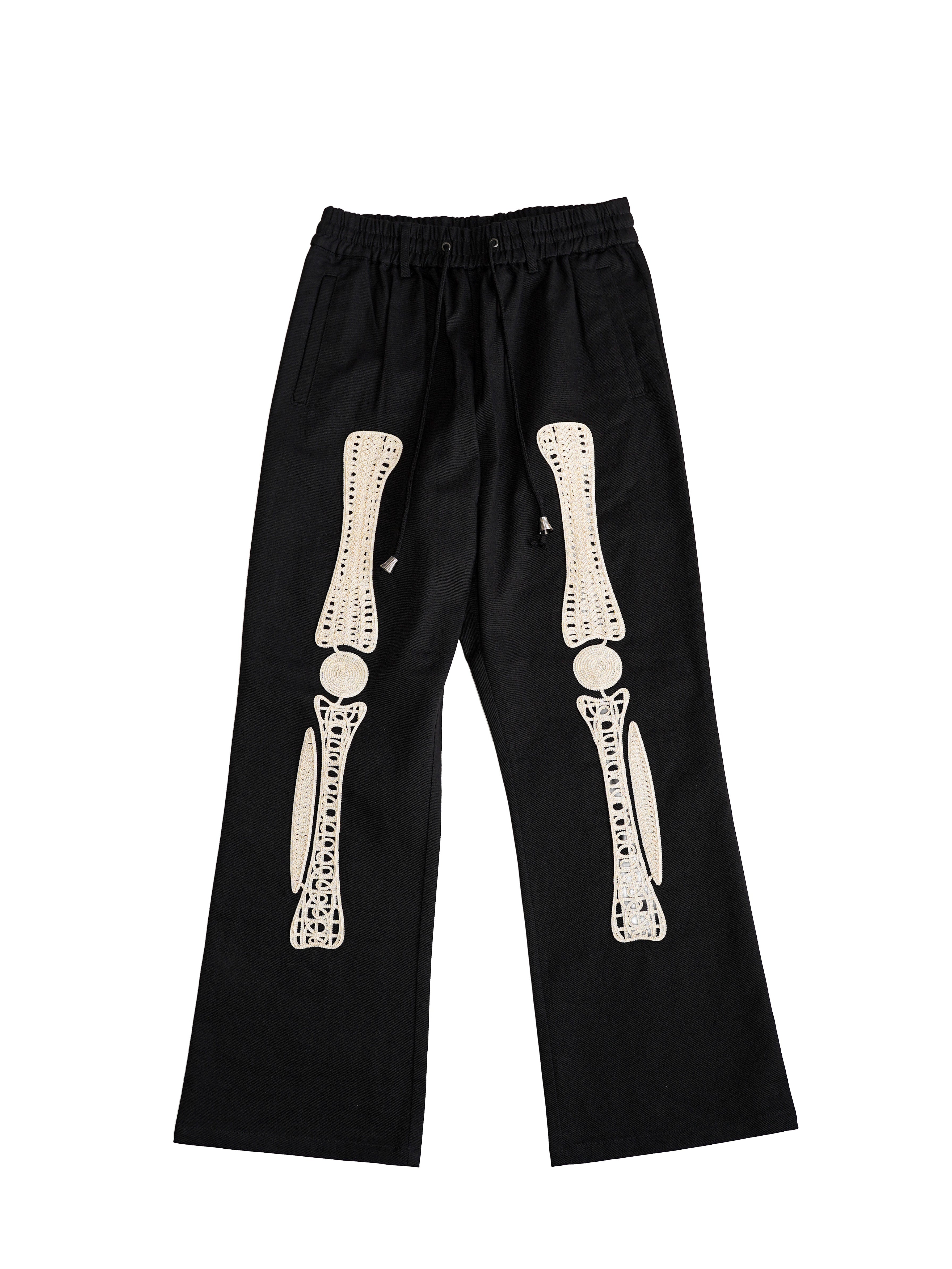 25ss el conducterH(コンダクター) 刺繍フレアスラックス el conductorH CORD EMBROIDERED COTTON TROUSERS 'BONES コンダクター
