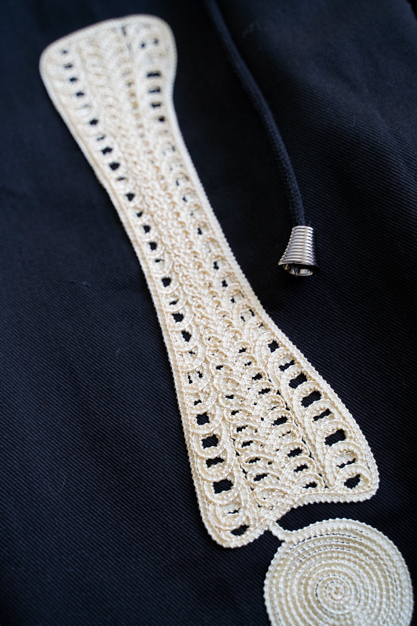 el conductorH CORD EMBROIDERED COTTON TROUSERS 'BONES コンダクター