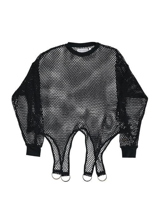 el conductorH MESH TAIL LONG SLEEVE TOP