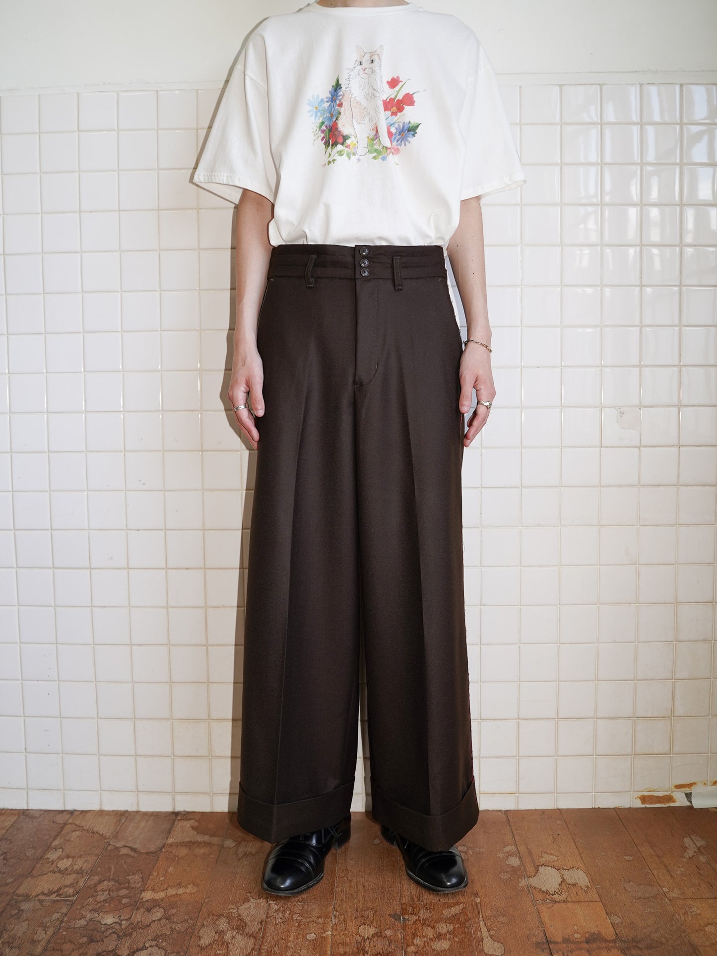 [残り1点]  meagratia Flano cummerbund trousers