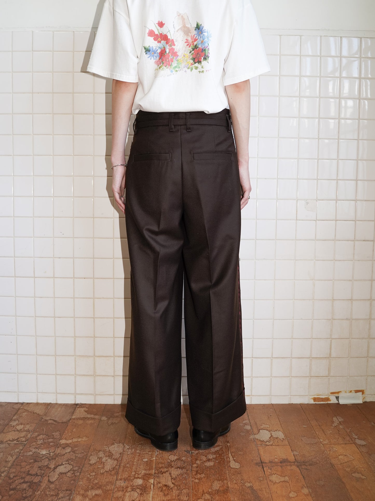 [残り1点]  meagratia Flano cummerbund trousers