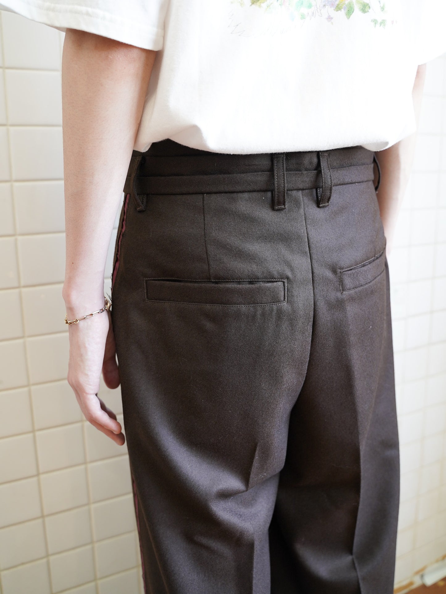 [残り1点]  meagratia Flano cummerbund trousers