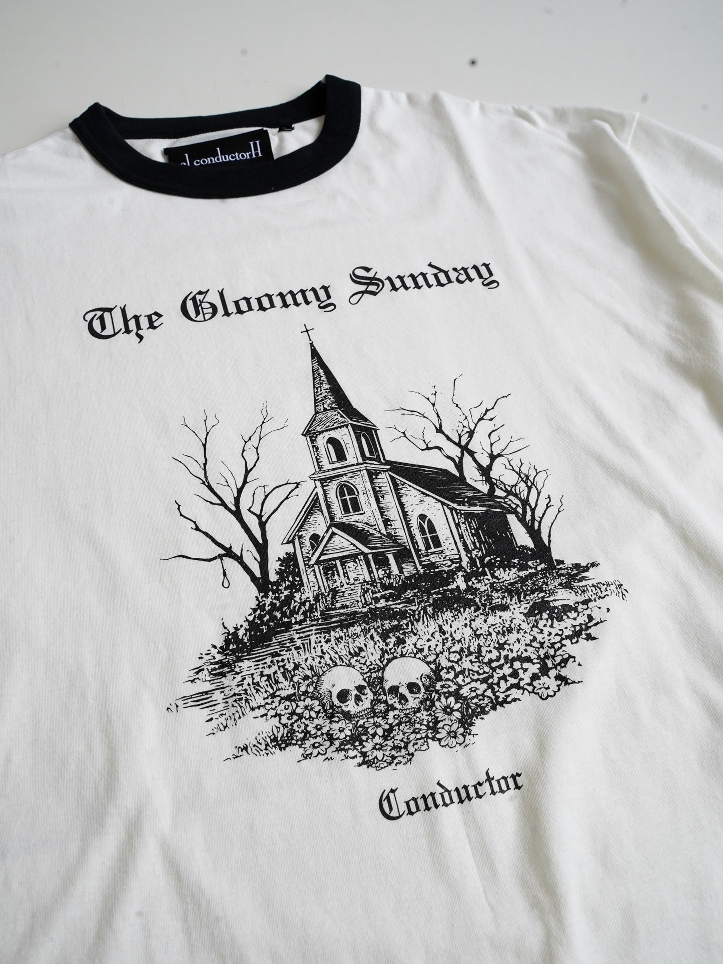 el conductorH COTTON TRIM T- SHIRT 'CHURCH'