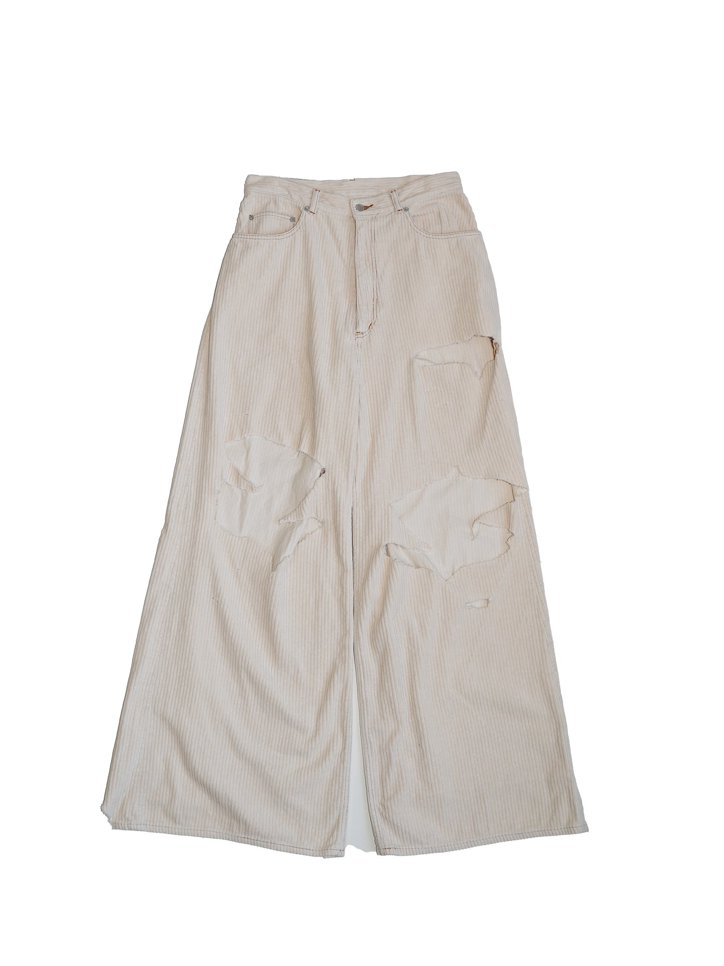 [残り1点] el conductorH DISTRESSED CORDUROY WIDE TROUSERS