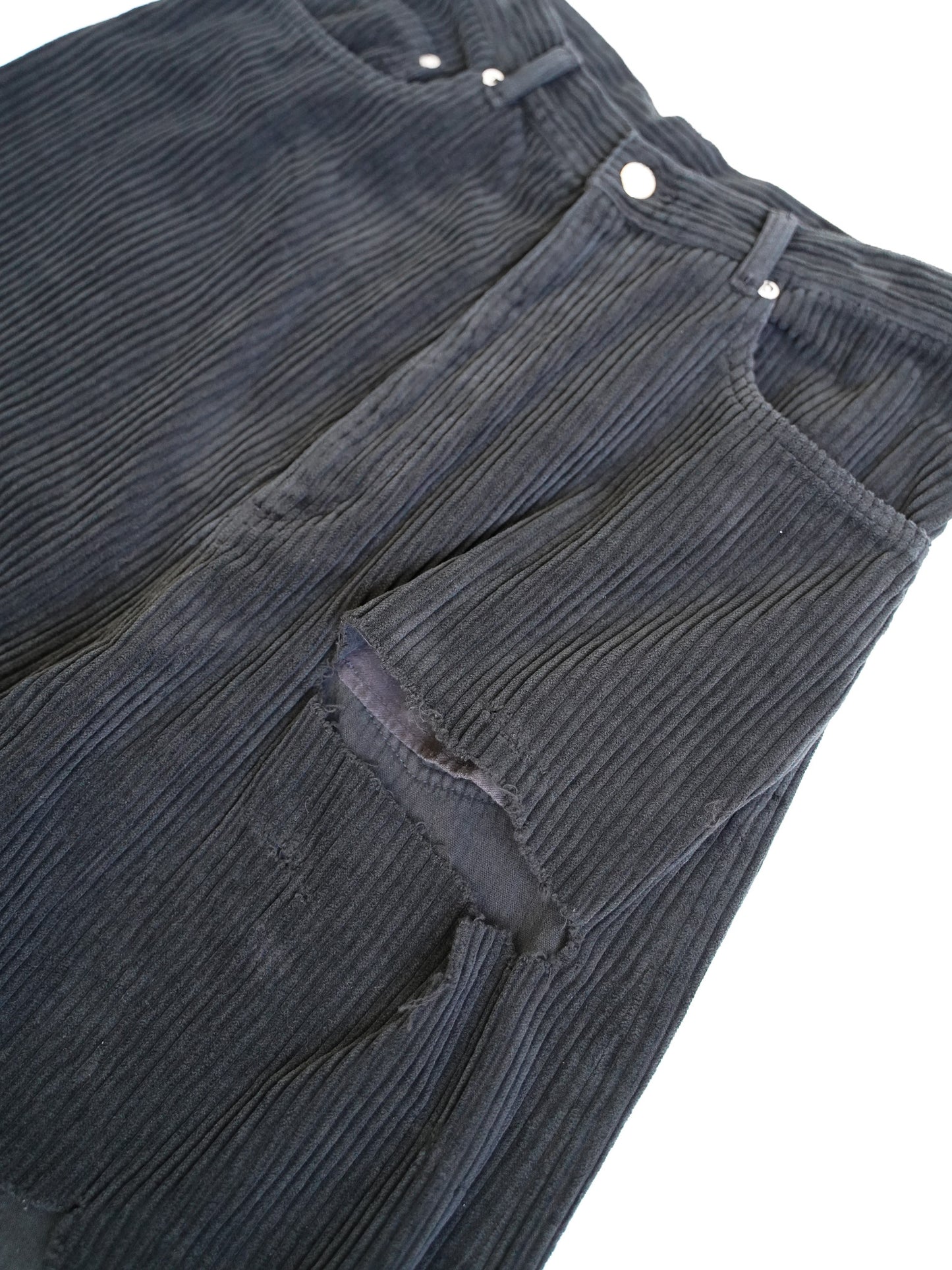 [残り1点] el conductorH DISTRESSED CORDUROY WIDE TROUSERS