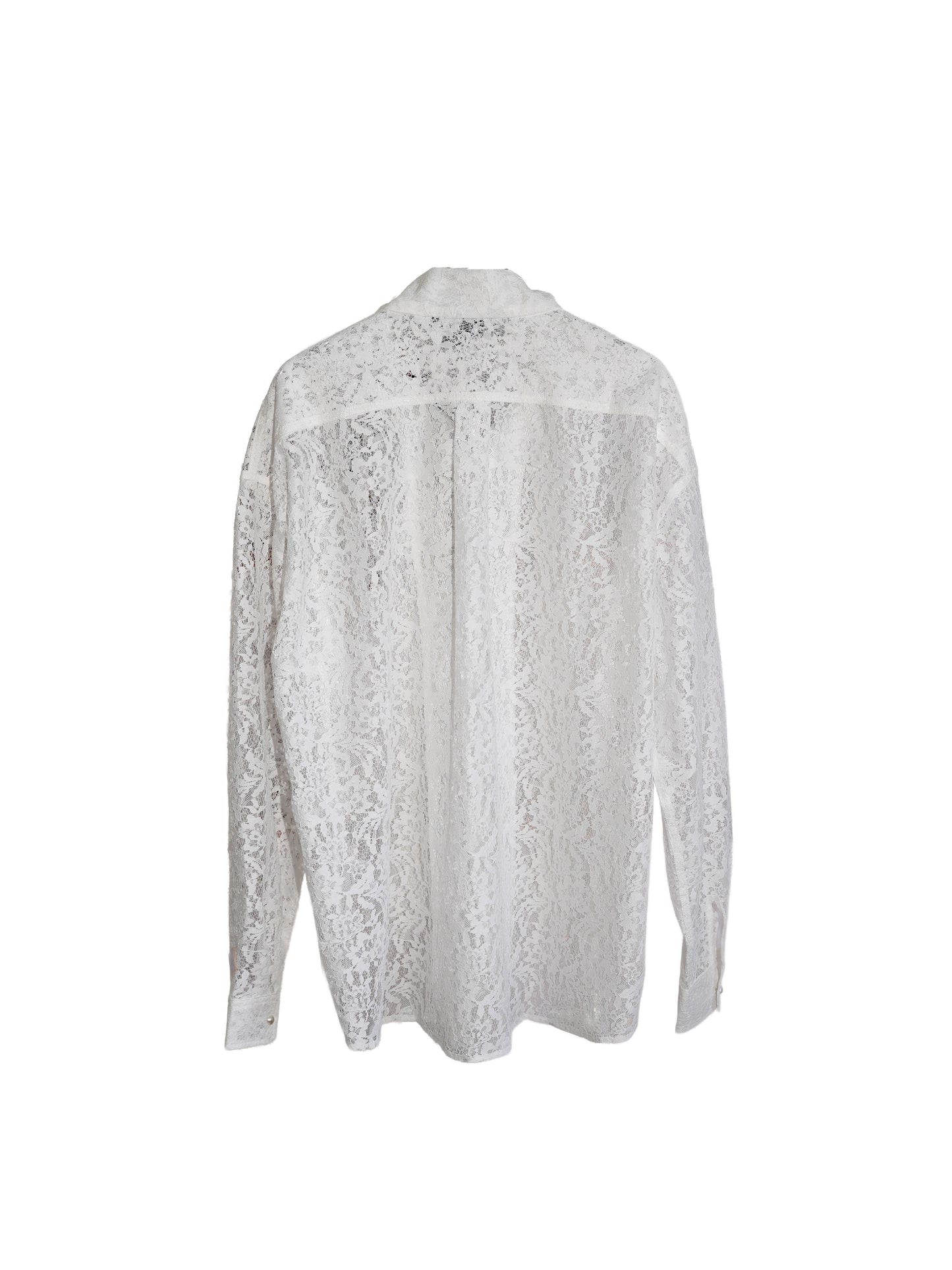 el conductorH FLOWER LACE BOW TIE SHIRT
