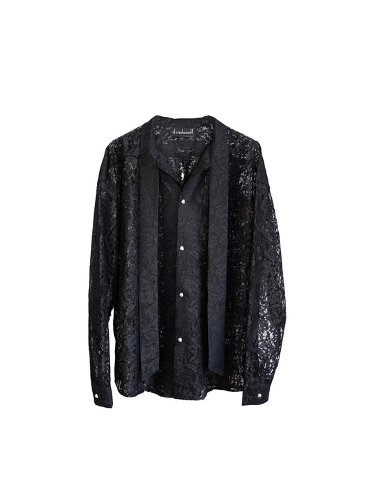 el conductorH FLOWER LACE BOW TIE SHIRT