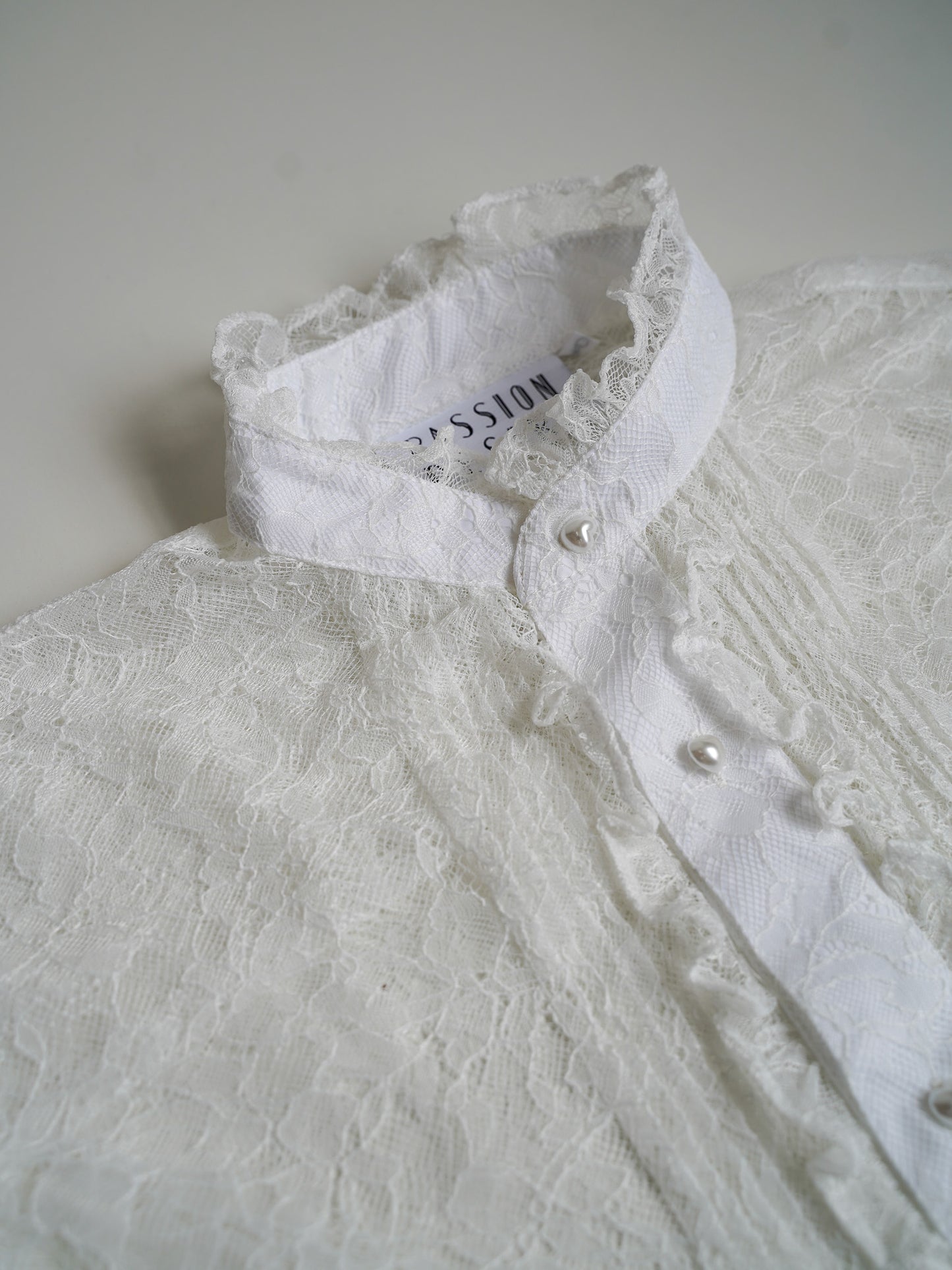 el conductorH FLOWER LACE FRILL SHIRT