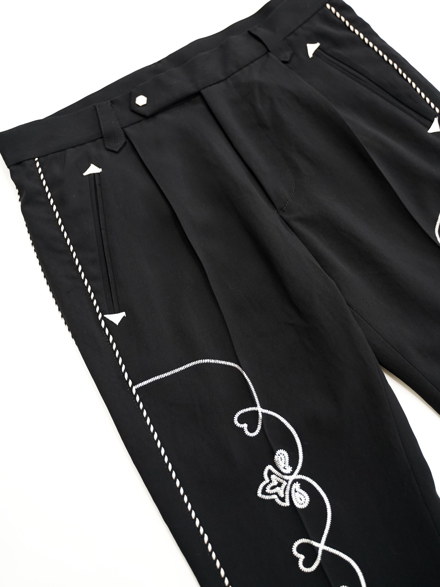 残り1点] el conductorH HEART EMBROIDERED WESTERN TROUSERS