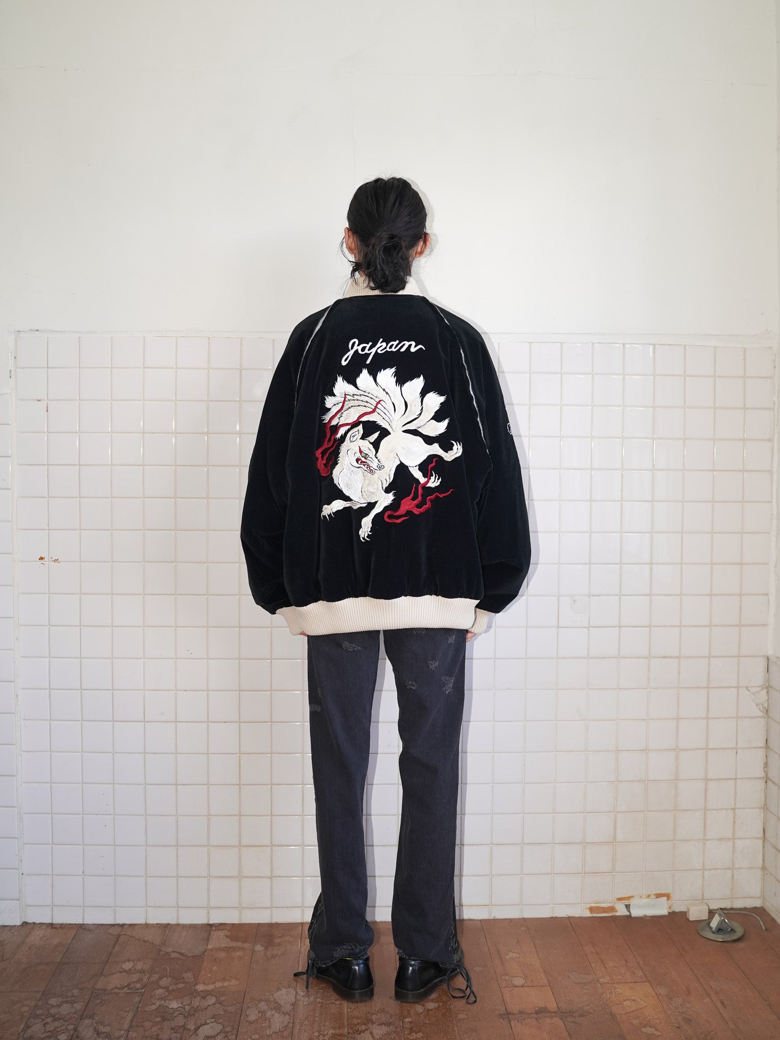 el conductorH VELVETEEN FOX EMBROIDERED SOURVENIR JKT コンダクター 