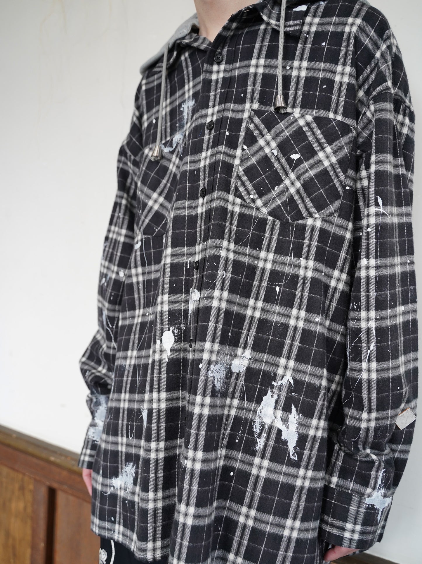 [残り1点] el conductorH TEENAGE HOODED FLANNEL SHIRT