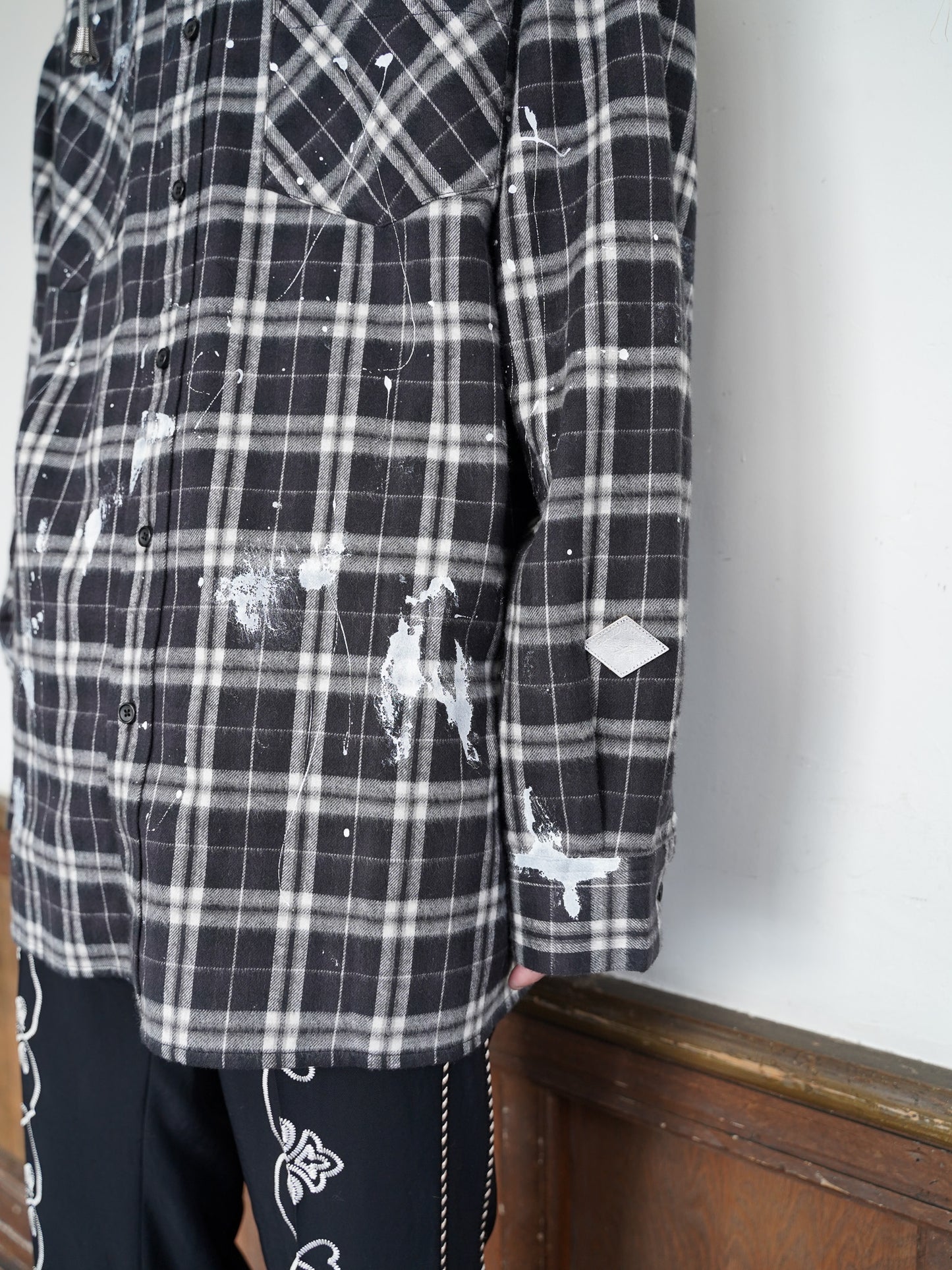 [残り1点] el conductorH TEENAGE HOODED FLANNEL SHIRT