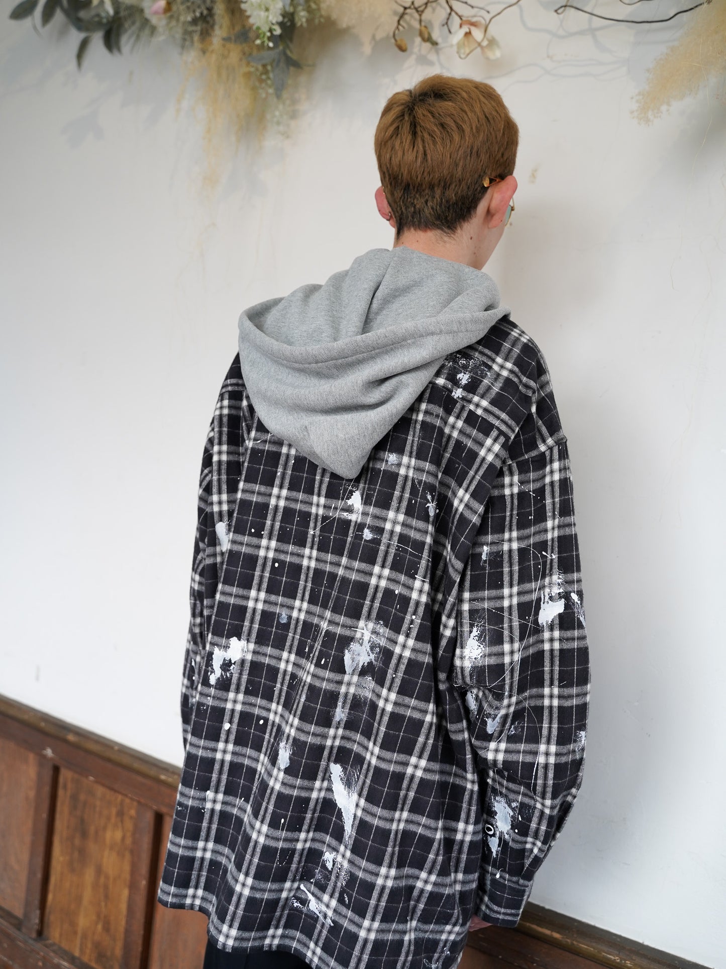 [残り1点] el conductorH TEENAGE HOODED FLANNEL SHIRT