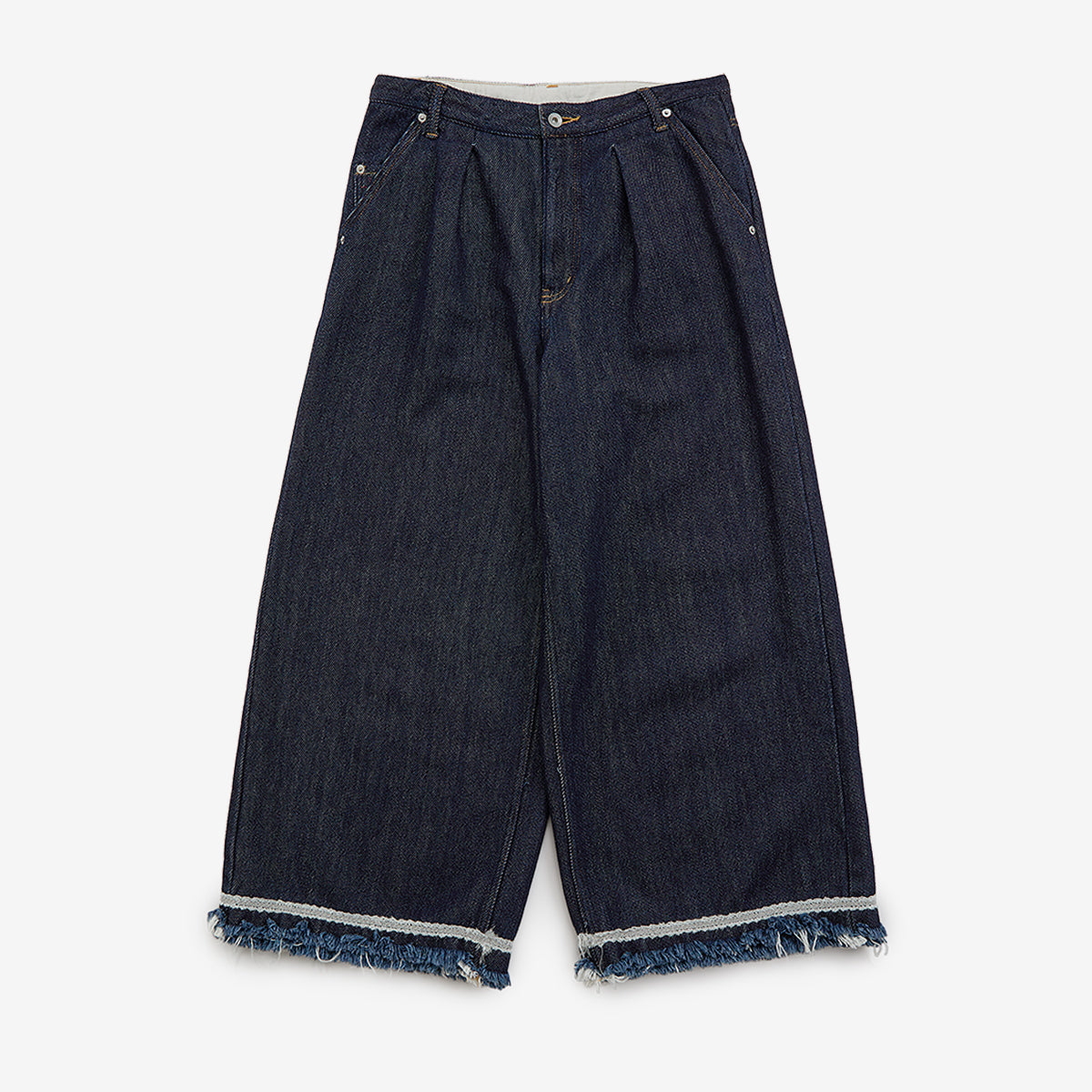 meagratia Lace tape denim wide slacks