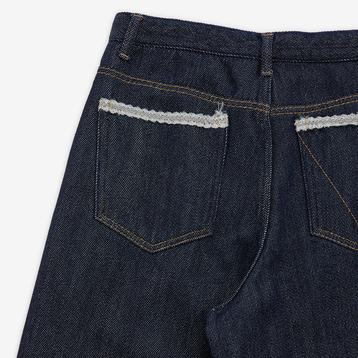 meagratia Lace tape denim wide slacks