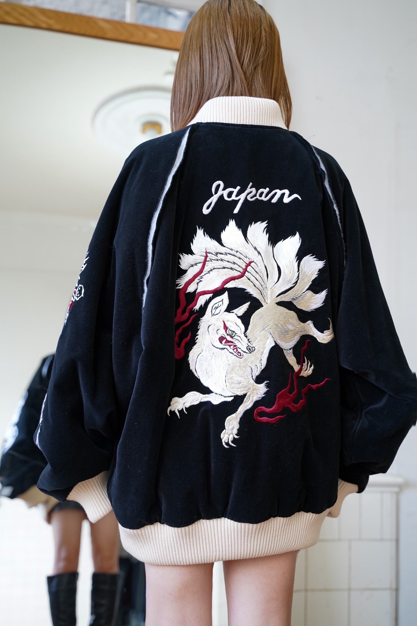 el conductorH VELVETEEN FOX EMBROIDERED SOURVENIR JKT コンダクター 