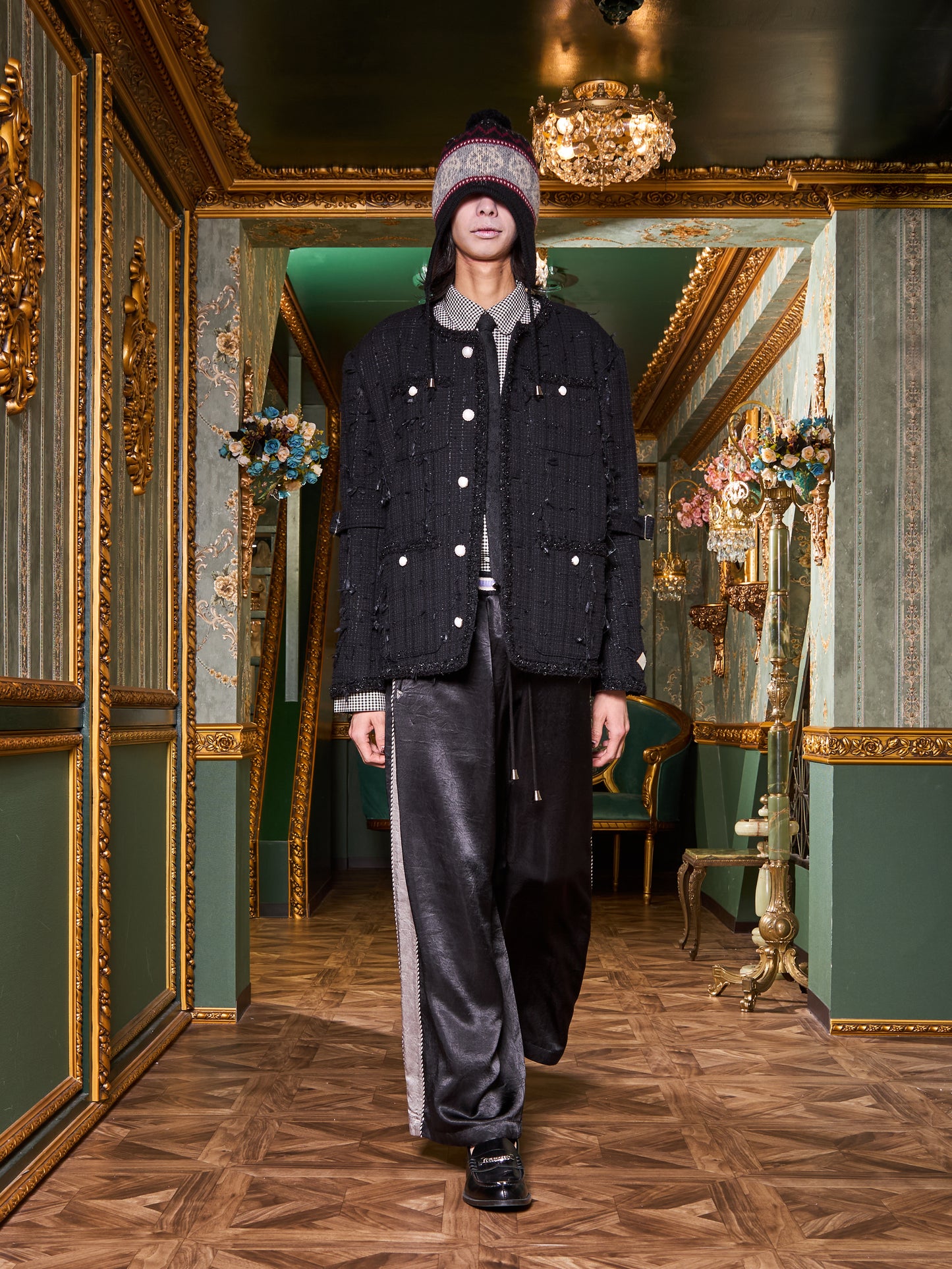 el conductorH SATIN SOUVENIR TROUSERS