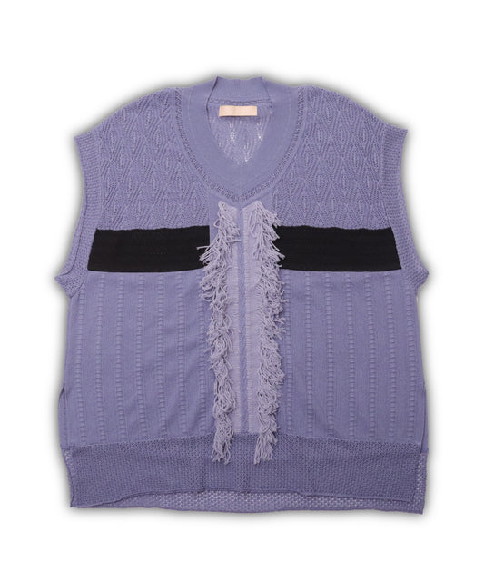 meagratia knit fringe vest