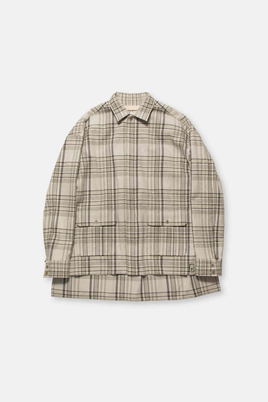 meagratia check zip shirt