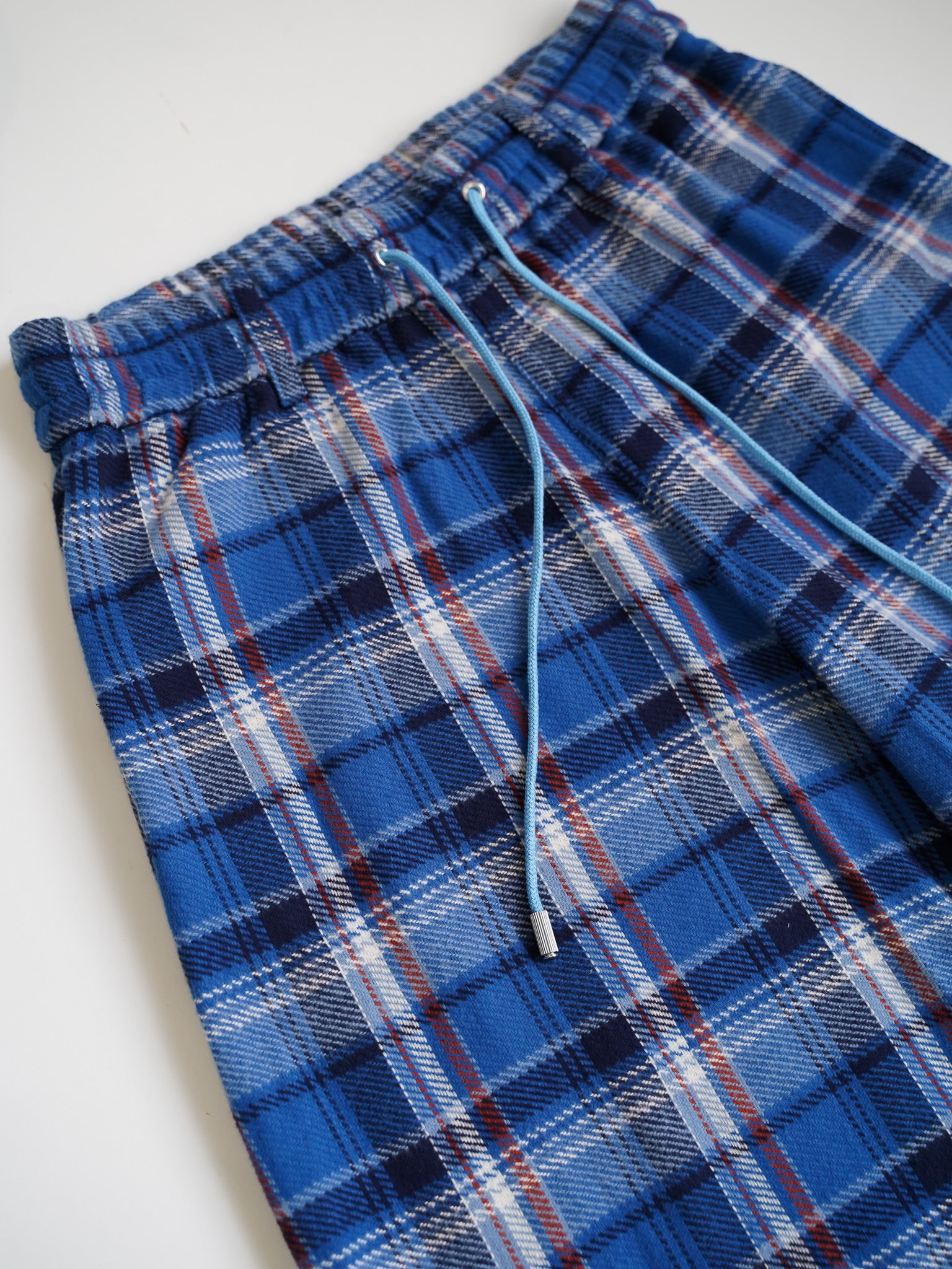 [残り1点] el conductorH COTTON CHECK FLANNEL WIDE TROUSERS