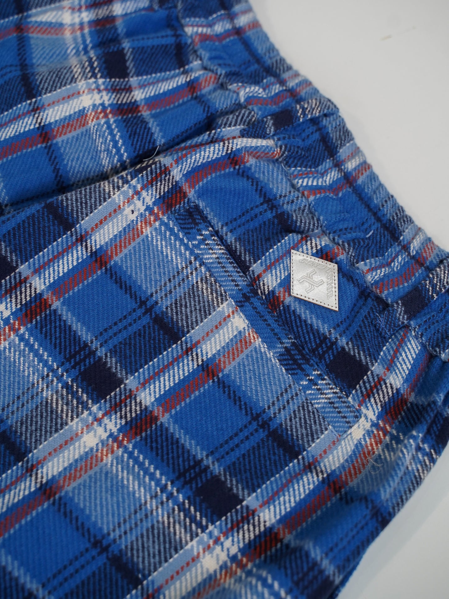 [残り1点] el conductorH COTTON CHECK FLANNEL WIDE TROUSERS