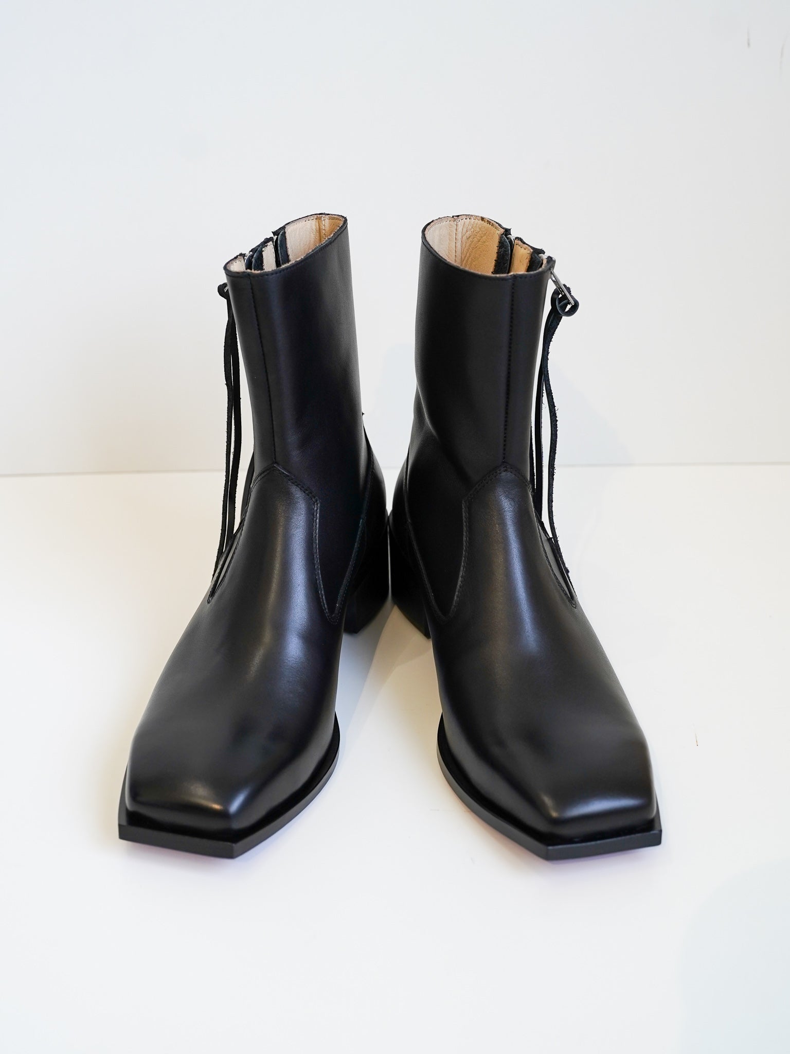 el conductorH SQUARE TOE DOUBLE SIDE ZIP BOOTS – NORANEKO