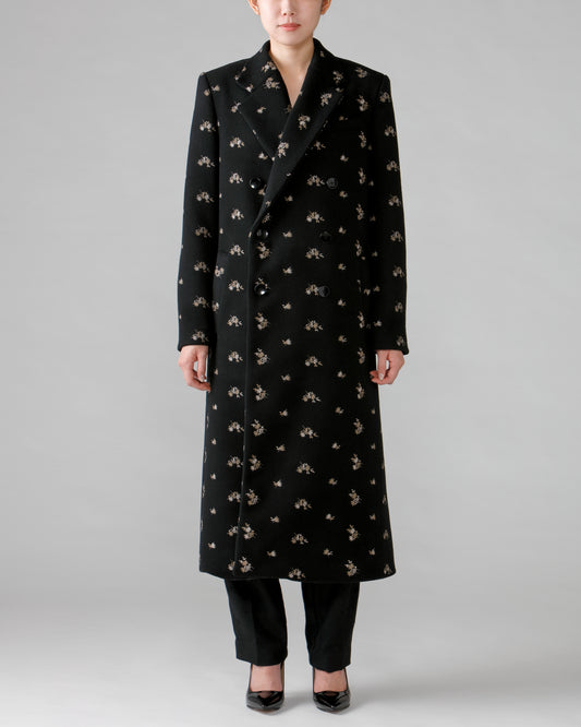 disemBySiiK Embroidered double-breasted chester coat
